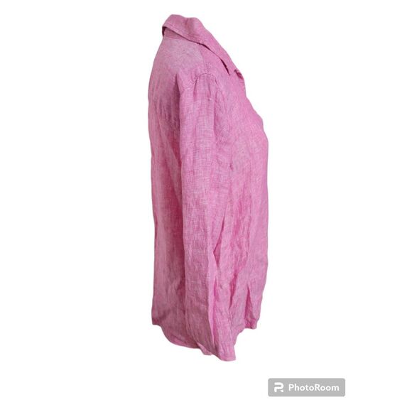 Tahari 100% Linen Pink Tunic Size M - Picture 3 of 5